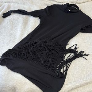 Fringe-trimmed Dress